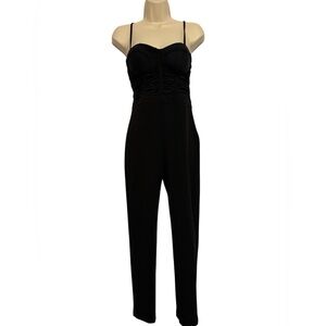 Fashion Nova Black Strapless Bustier Jumpsuit
